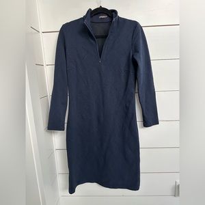 J.McLaughlin classic navy jacquard dress